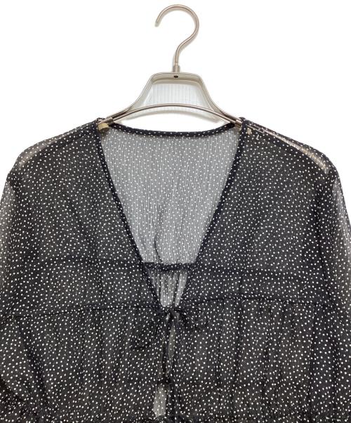 TODAYFUL（トゥデイフル）TODAYFUL (トゥデイフル) Shirring Dot Cardigan ブラック サイズ:Fの古着・服飾アイテム