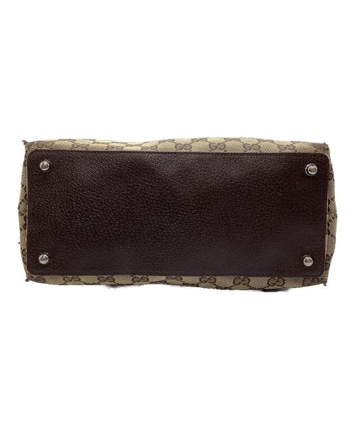 GUCCI（グッチ）GUCCI (グッチ) GGキャンバス トートバッグ ベージュ×ブラウンの古着・服飾アイテム