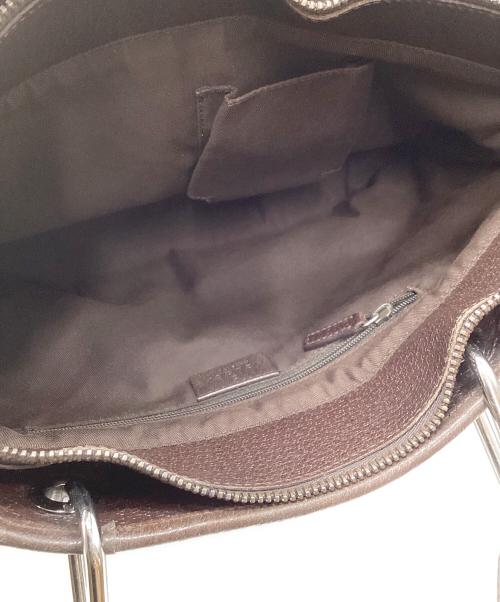 GUCCI（グッチ）GUCCI (グッチ) GGキャンバス トートバッグ ベージュ×ブラウンの古着・服飾アイテム