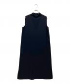 theoryセオリー）の古着「RIB VNECK DRノースリーブワンピース」｜ネイビー