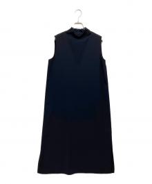 theory（セオリー）の古着「RIB VNECK DRノースリーブワンピース」｜ネイビー