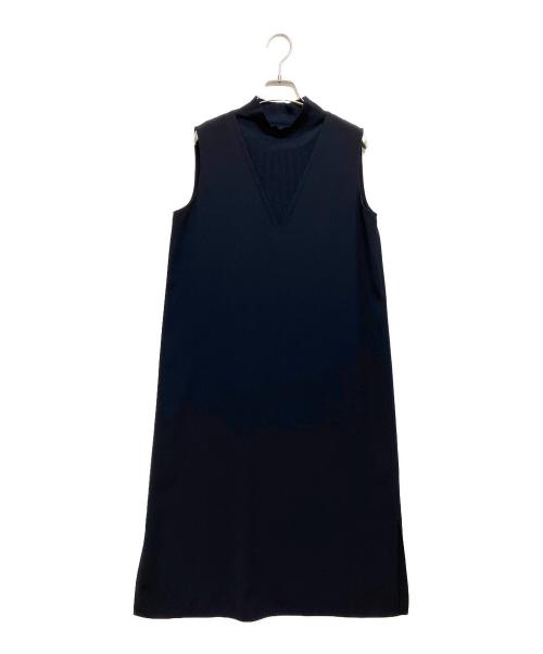 theory（セオリー）theory (セオリー) RIB VNECK DRノースリーブワンピース ネイビー サイズ:Sの古着・服飾アイテム