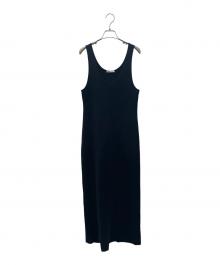 AURALEE（オーラリー）の古着「COTTON SILK STRETCH DOUBLE FACE ワンピース」｜ブラック