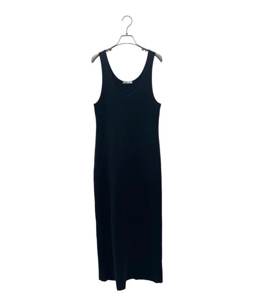 AURALEE（オーラリー）AURALEE (オーラリー) COTTON SILK STRETCH DOUBLE FACE ワンピース ブラック サイズ:1の古着・服飾アイテム