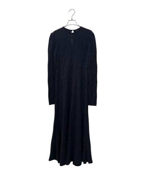Mame Kurogouchi（マメクロゴウチ）Mame Kurogouchi (マメクロゴウチ) Geometric Pattern Jacquard Jersey Dress ブラック サイズ:2の古着・服飾アイテム