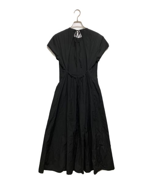 H BEAUTY&YOUTH（エイチ ビューティー&ユース）H BEAUTY&YOUTH (エイチ ビューティー&ユース) TYPEWRITER CLOTH FRENCH SLEEVE DRESS ブラック サイズ:Fの古着・服飾アイテム