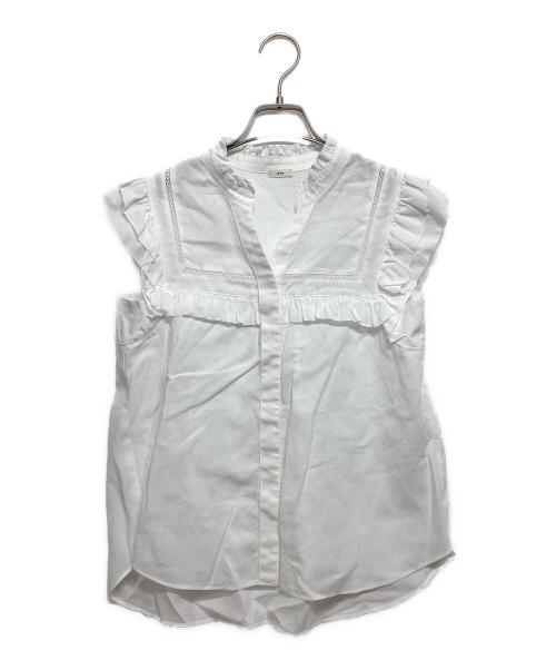 IENA（イエナ）IENA (イエナ) コットンフレンチフリルブラウス ホワイト サイズ:34の古着・服飾アイテム