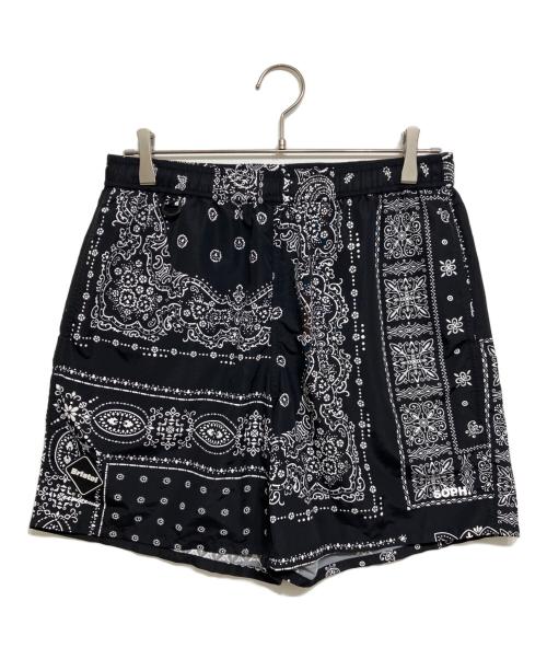 F.C.R.B.（エフシーレアルブリストル）F.C.R.B. (エフシーレアルブリストル) NYLON EASY SHORTS ブラック×ホワイト サイズ:Sの古着・服飾アイテム