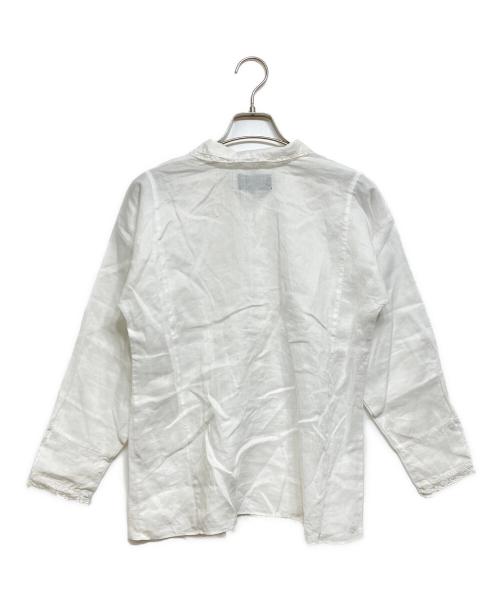 tricot COMME des GARCONS（トリココムデギャルソン）tricot COMME des GARCONS (トリココムデギャルソン) リネンプルオーバーブラウス ホワイト サイズ:Sの古着・服飾アイテム
