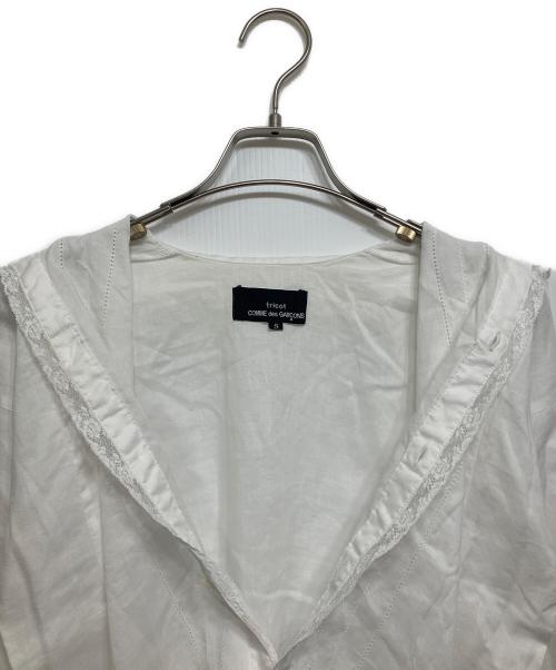 tricot COMME des GARCONS（トリココムデギャルソン）tricot COMME des GARCONS (トリココムデギャルソン) リネンプルオーバーブラウス ホワイト サイズ:Sの古着・服飾アイテム