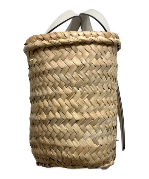 LOEWE（ロエベ）LOEWE (ロエベ) BASKET SMALL BAG ナチュラルベージュ×ホワイトの古着・服飾アイテム