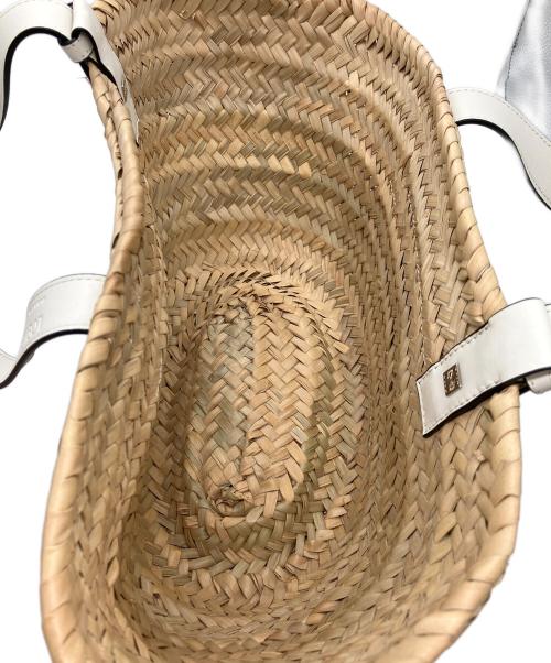 LOEWE（ロエベ）LOEWE (ロエベ) BASKET SMALL BAG ナチュラルベージュ×ホワイトの古着・服飾アイテム