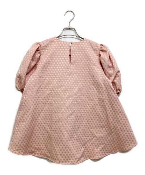 UNMINOU（アンミヌ）UNMINOU (アンミヌ) ふくれドットフレアブラウス ピンク サイズ:Fの古着・服飾アイテム