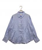 IENAイエナ）の古着「ウォッシャブル リネン2WAY シャツ」｜ブルー