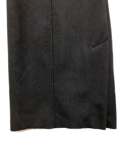 NOLLEY'S（ノーリーズ）NOLLEY'S (ノーリーズ) ウォッシャブルソフトリブフレアパンツ ブラック サイズ:38の古着・服飾アイテム