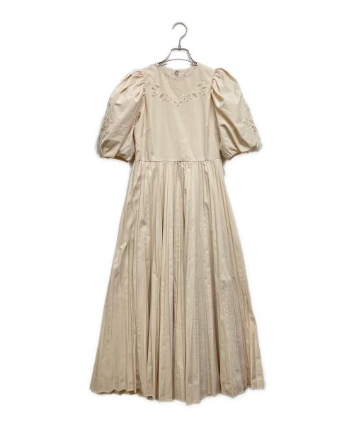 CELFORD（セルフォード）CELFORD (セルフォード) エンブロイダリーワンピ ベージュ サイズ:38の古着・服飾アイテム