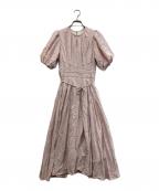 HER LIP TOハーリップトゥ）の古着「Fountain Lace Up Bow Dress」｜ピンク