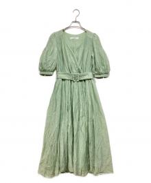 HER LIP TO（ハーリップトゥ）の古着「Airy Volume Sleeve Dress」｜グリーン