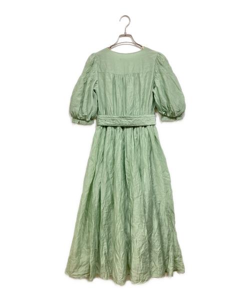 HER LIP TO（ハーリップトゥ）HER LIP TO (ハーリップトゥ) Airy Volume Sleeve Dress グリーン サイズ:Sの古着・服飾アイテム