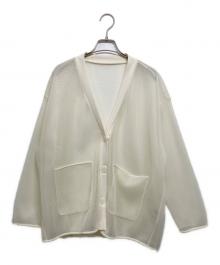 pois（ポワ）の古着「double mesh Cardigan」｜アイボリー