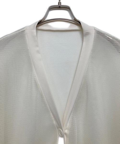 pois（ポワ）pois (ポワ) double mesh Cardigan アイボリー サイズ:FREEの古着・服飾アイテム