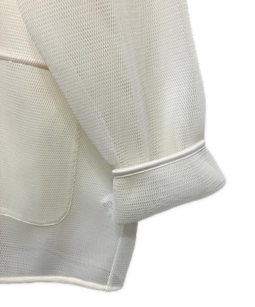 pois（ポワ）pois (ポワ) double mesh Cardigan アイボリー サイズ:FREEの古着・服飾アイテム