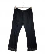 ANN DEMEULEMEESTERアンドゥムルメステール）の古着「double layered black pantalon/ダブルレイヤードブラックパンタロン」｜ブラック
