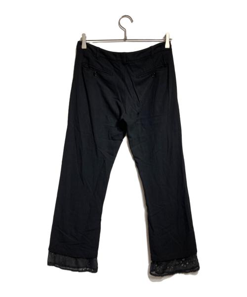 ANN DEMEULEMEESTER（アンドゥムルメステール）ANN DEMEULEMEESTER (アンドゥムルメステール) double layered black pantalon/ダブルレイヤードブラックパンタロン ブラック サイズ:34の古着・服飾アイテム