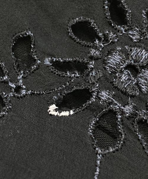 ANN DEMEULEMEESTER（アンドゥムルメステール）ANN DEMEULEMEESTER (アンドゥムルメステール) double layered black pantalon/ダブルレイヤードブラックパンタロン ブラック サイズ:34の古着・服飾アイテム