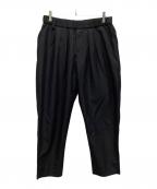 WHITE MOUNTAINEERINGホワイトマウンテ二アニング）の古着「POLYESTER TAFFETA TAPERED EASY PANTS」｜ブラック