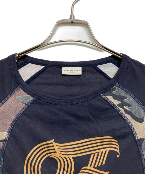 DRIES VAN NOTEN（ドリスヴァンノッテン）DRIES VAN NOTEN (ドリスヴァンノッテン) ラグランTシャツ ブラック サイズ:Mの古着・服飾アイテム