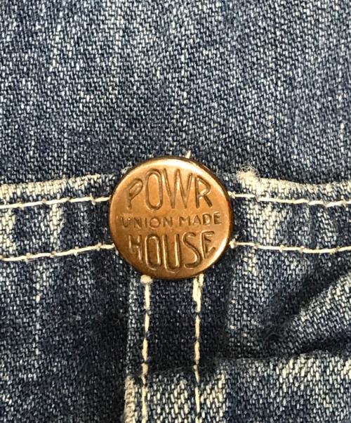 POWER HOUSE（パワーハウス）POWER HOUSE (パワーハウス) ペイント デニムオーバーオール インディゴ サイズ:表記なしの古着・服飾アイテム
