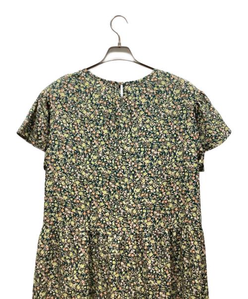 SHIPS any（シップスエニィ）SHIPS any (シップスエニィ) フラワー プリント ティアード ワンピース グリーン サイズ:Fの古着・服飾アイテム