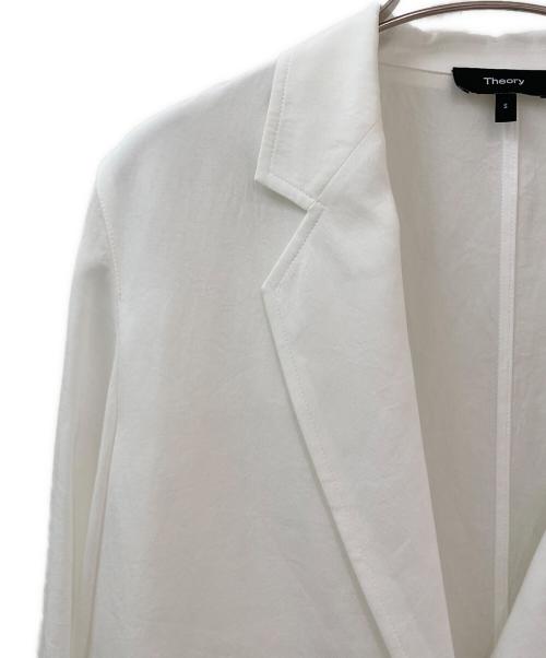 theory（セオリー）theory (セオリー) エアリージャケット Washed Twill ホワイト サイズ:Sの古着・服飾アイテム