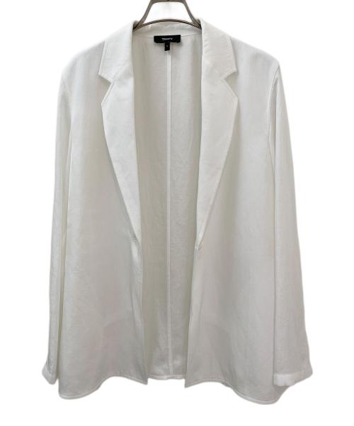 theory（セオリー）theory (セオリー) エアリージャケット Washed Twill ホワイト サイズ:Sの古着・服飾アイテム