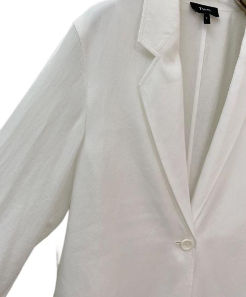 theory（セオリー）theory (セオリー) エアリージャケット Washed Twill ホワイト サイズ:Sの古着・服飾アイテム