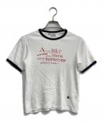Girls Department Clubガールズ デパートメント クラブ）の古着「DOUBLE BIND PRINT Tシャツ」｜ホワイト