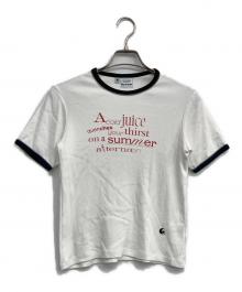 Girls Department Club（ガールズ デパートメント クラブ）の古着「DOUBLE BIND PRINT Tシャツ」｜ホワイト