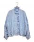 12closet（トゥエルブクローゼット）の古着「リネンフリルブラウス」｜ブルー