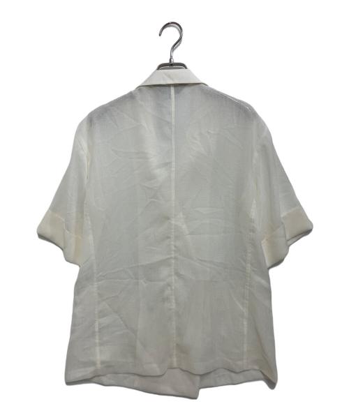 INDIVI（インディヴィ）INDIVI (インディヴィ) 半袖シアージャケット オフホワイト サイズ:SIZE 38の古着・服飾アイテム