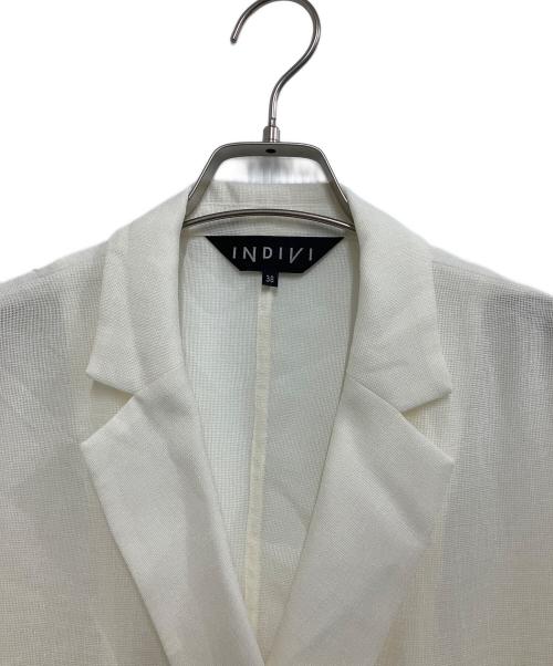 INDIVI（インディヴィ）INDIVI (インディヴィ) 半袖シアージャケット オフホワイト サイズ:SIZE 38の古着・服飾アイテム