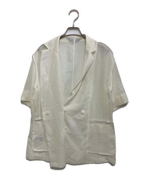 INDIVI（インディヴィ）INDIVI (インディヴィ) 半袖シアージャケット オフホワイト サイズ:SIZE 38の古着・服飾アイテム
