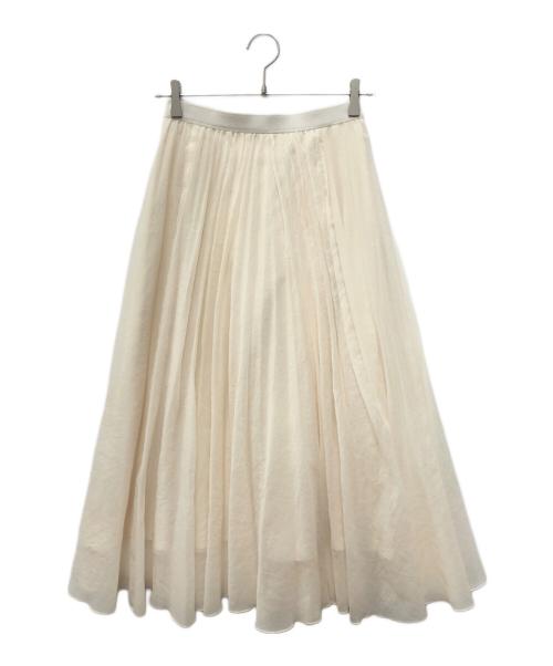 ANAYI（アナイ）ANAYI (アナイ) オーガンジーエアリープリーツ スカート アイボリー サイズ:SIZE 36の古着・服飾アイテム