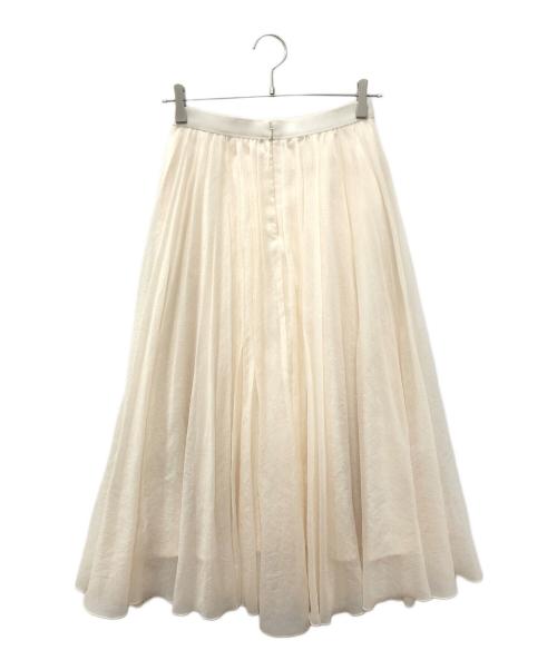 ANAYI（アナイ）ANAYI (アナイ) オーガンジーエアリープリーツ スカート アイボリー サイズ:SIZE 36の古着・服飾アイテム