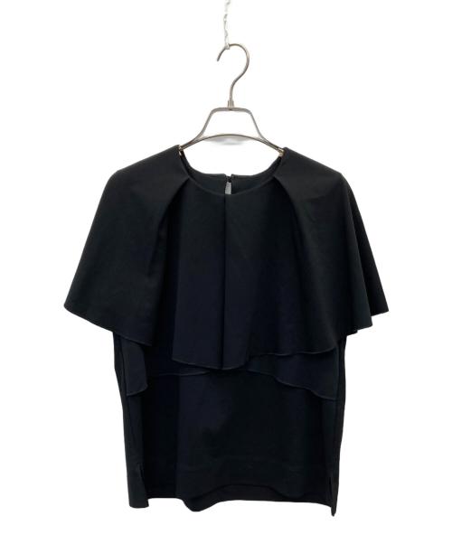 SLOANE（スローン）SLOANE (スローン) ANAYI (アナイ) ドライポンチラッフルケーププルオーバー ブラック サイズ:38の古着・服飾アイテム