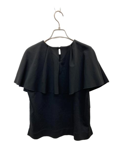 SLOANE（スローン）SLOANE (スローン) ANAYI (アナイ) ドライポンチラッフルケーププルオーバー ブラック サイズ:38の古着・服飾アイテム