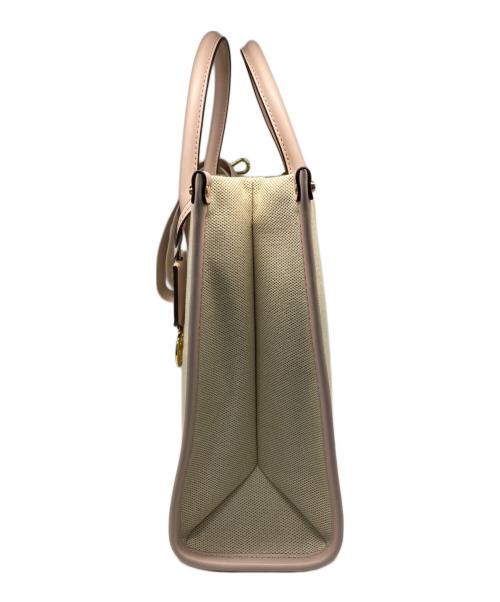MICHAEL KORS（マイケルコース）MICHAEL KORS (マイケルコース) キャンバストートバッグ ミディアム ベージュの古着・服飾アイテム