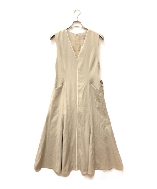 JUSGLITTY（ジャスグリッティー）JUSGLITTY (ジャスグリッティー) パイピングAラインジャンスカ ベージュ サイズ:SIZE 1の古着・服飾アイテム