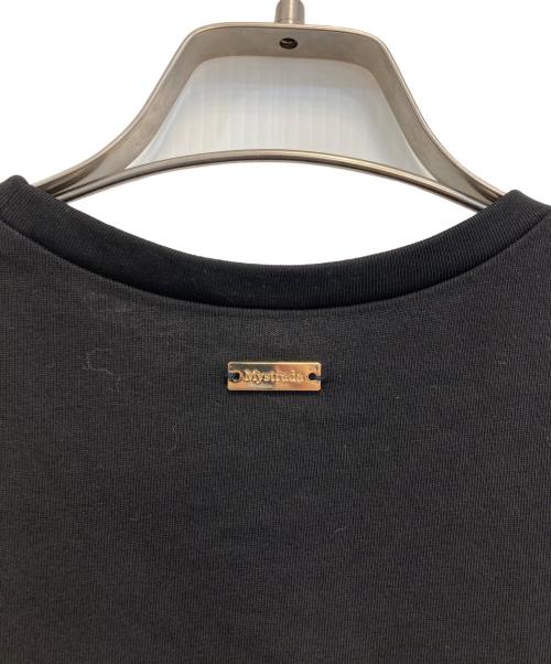 Mystrada（マイストラーダ）Mystrada (マイストラーダ) タフタドッキングパールTシャツ ブラック×ホワイト サイズ:36 未使用品の古着・服飾アイテム