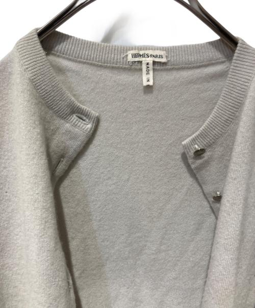 HERMES（エルメス）HERMES (エルメス) カシミヤカーディガン グレー サイズ:XSの古着・服飾アイテム